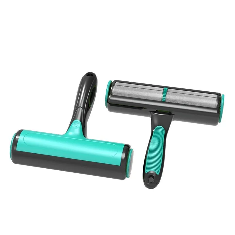 Pet two-way sofa automatic cleaning lint roller with ABS TPR polyester brush