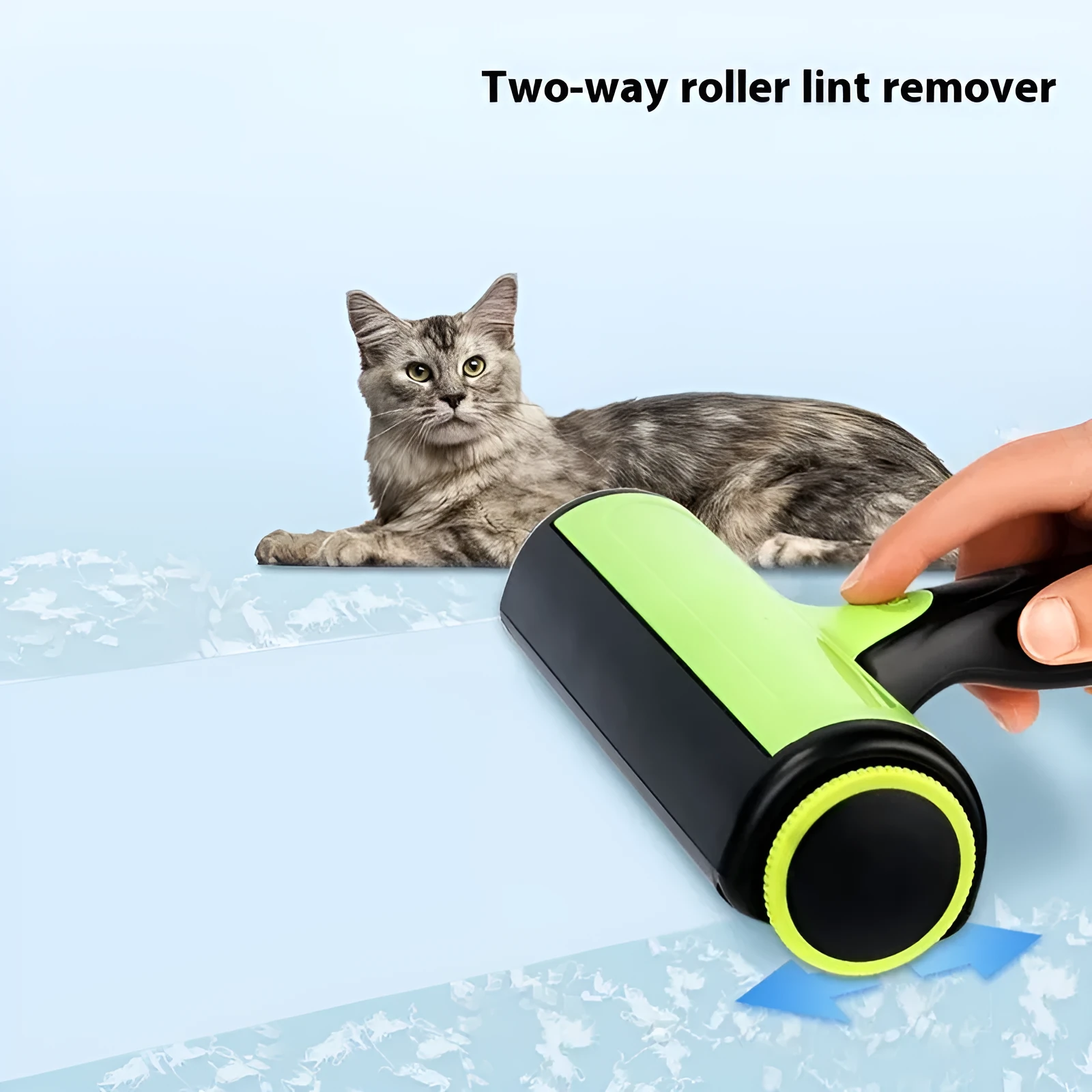 Pet two-way sofa automatic cleaning lint roller with ABS TPR polyester brush