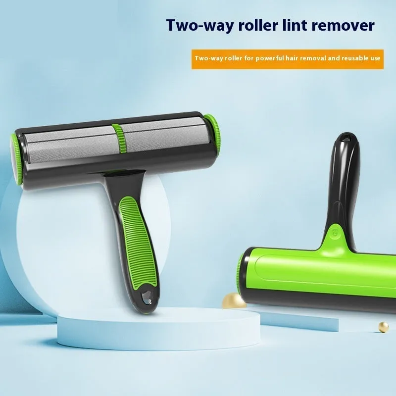 Pet two-way sofa automatic cleaning lint roller with ABS TPR polyester brush