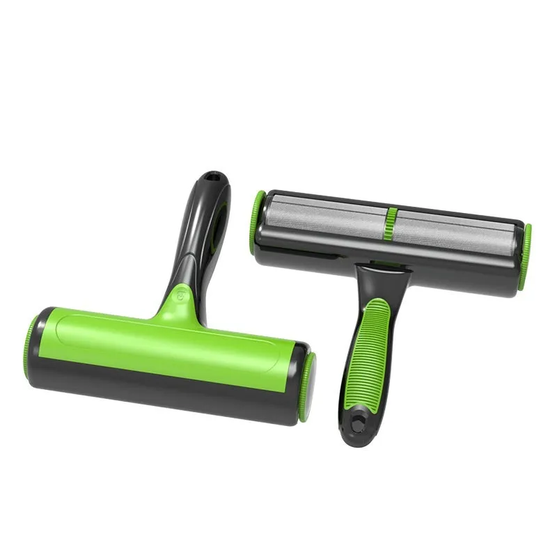 Pet two-way sofa automatic cleaning lint roller with ABS TPR polyester brush