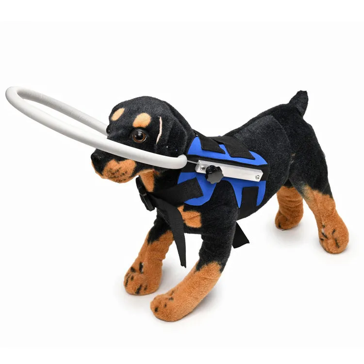 Blue anti-collision ring for blind dogs, polyester, 22cm diameter for small dogs 4-10KG