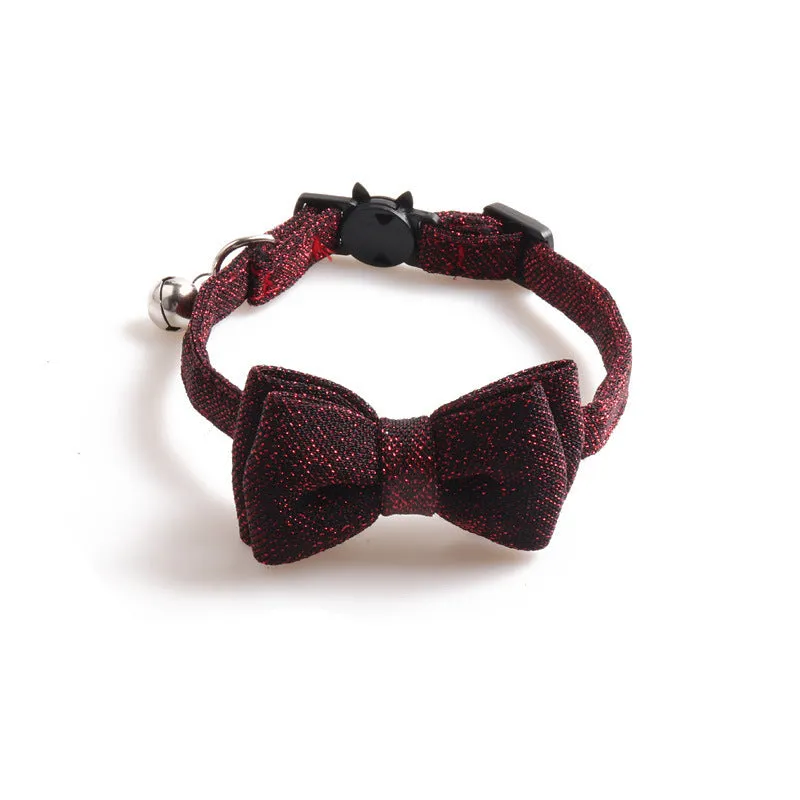 Solid colour cloth cat collar with breakaway buckle, 1cm wide and 28cm long, in blue colour variant