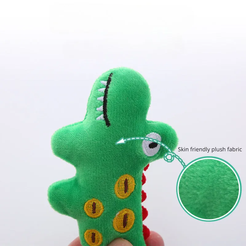 Plush cat toy in cow, crocodile or parrot shape with catnip filling for interactive play