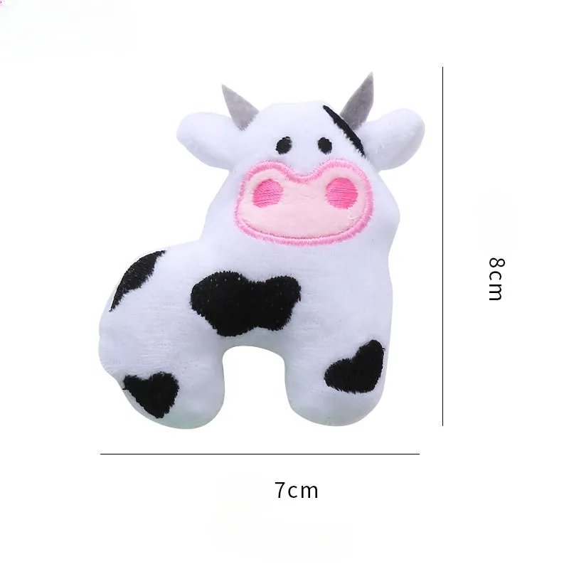 Plush cat toy in cow, crocodile or parrot shape with catnip filling for interactive play