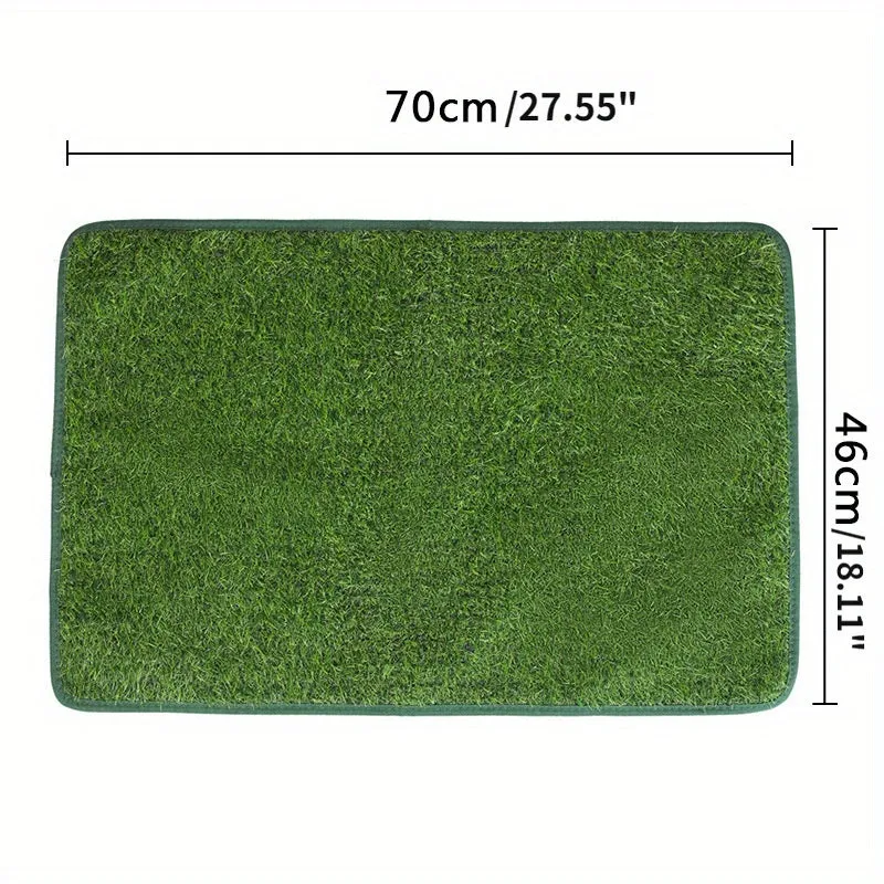Washable artificial grass dog toilet training mat shown in small, medium, and large size options.