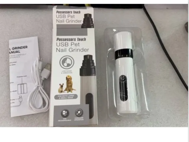 Second Gear Pet Nail Sharpener in white colour with ergonomic design and adjustable speed settings