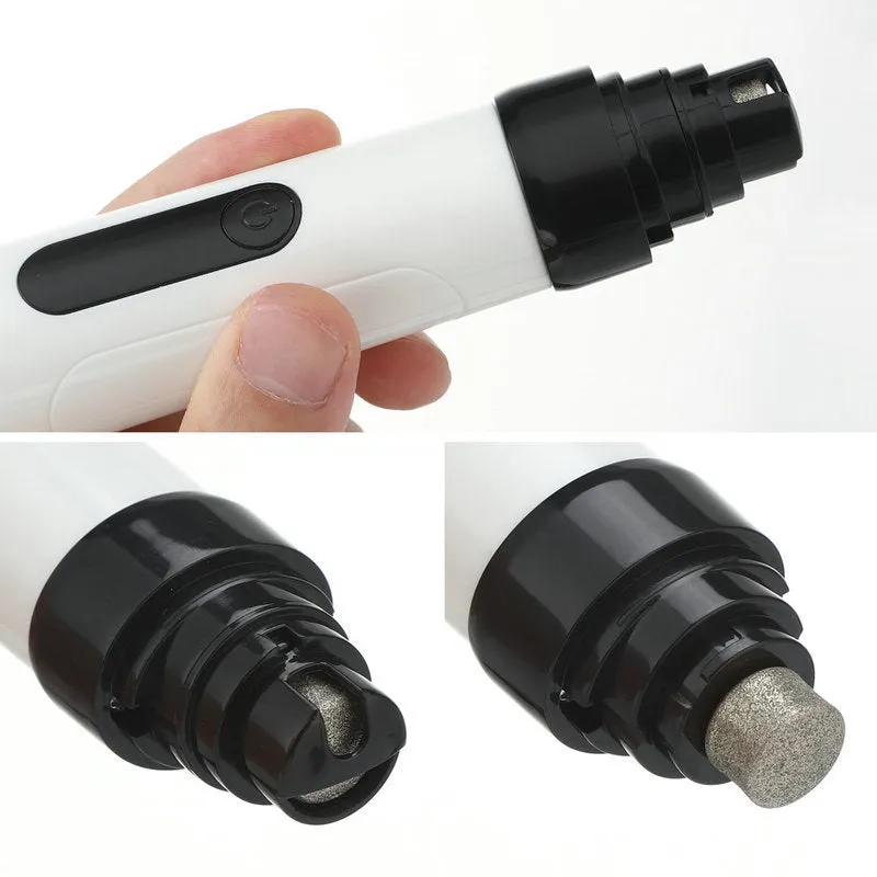 Second Gear Pet Nail Sharpener in white colour with ergonomic design and adjustable speed settings