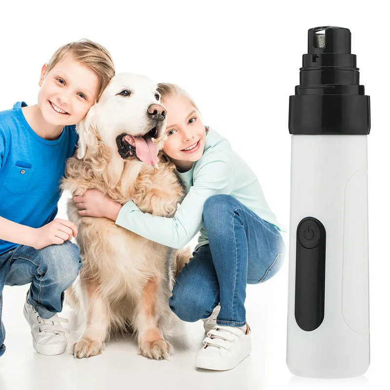 Second Gear Pet Nail Sharpener in white colour with ergonomic design and adjustable speed settings