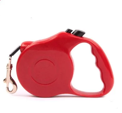 Automatic telescopic dog traction rope retractable lead in black for walking