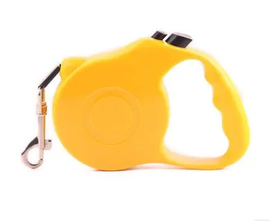 Automatic telescopic dog traction rope retractable lead in black for walking