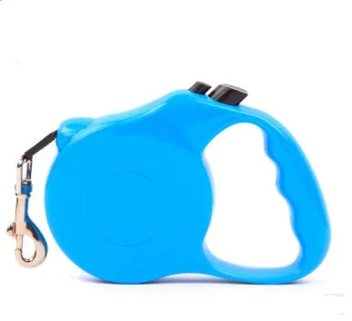 Automatic telescopic dog traction rope retractable lead in black for walking