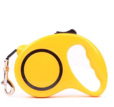 Automatic telescopic dog traction rope retractable lead in black for walking