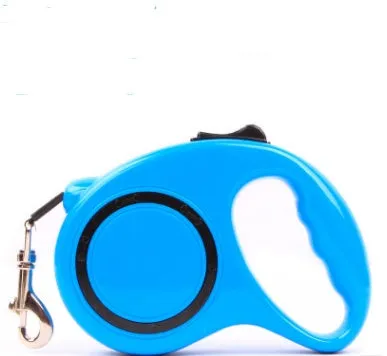 Automatic telescopic dog traction rope retractable lead in black for walking