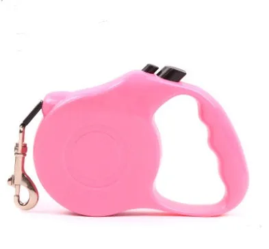 Automatic telescopic dog traction rope retractable lead in black for walking