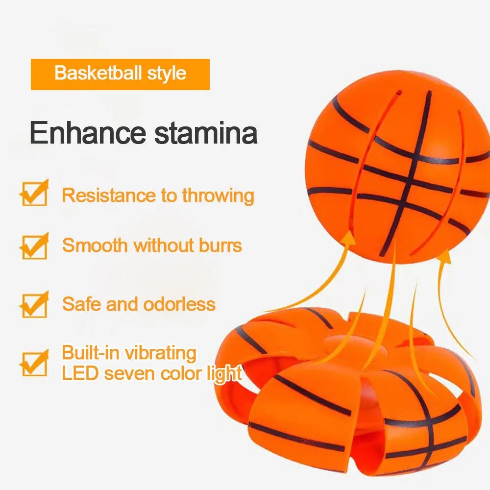 Interactive glowing bouncy ball flying disc dog toy in plastic construction