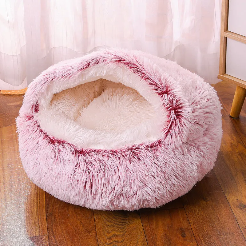 Waterproof cloth dog kennel in a semi-surrounded design showing gradient colour option