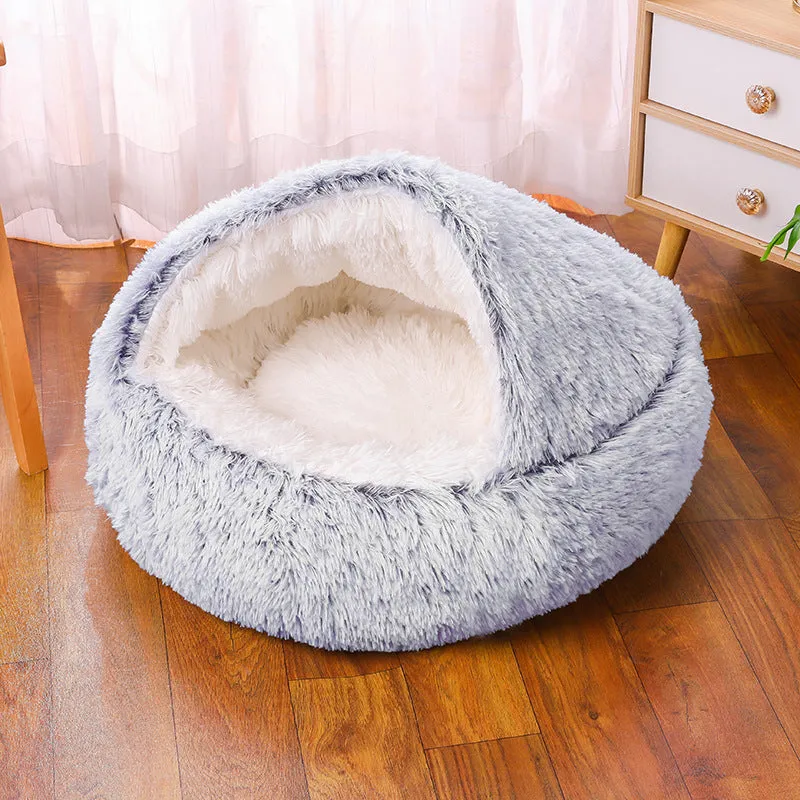Waterproof cloth dog kennel in a semi-surrounded design showing gradient colour option