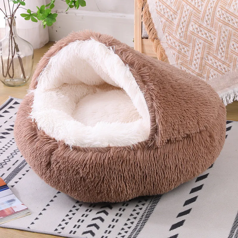 Waterproof cloth dog kennel in a semi-surrounded design showing gradient colour option
