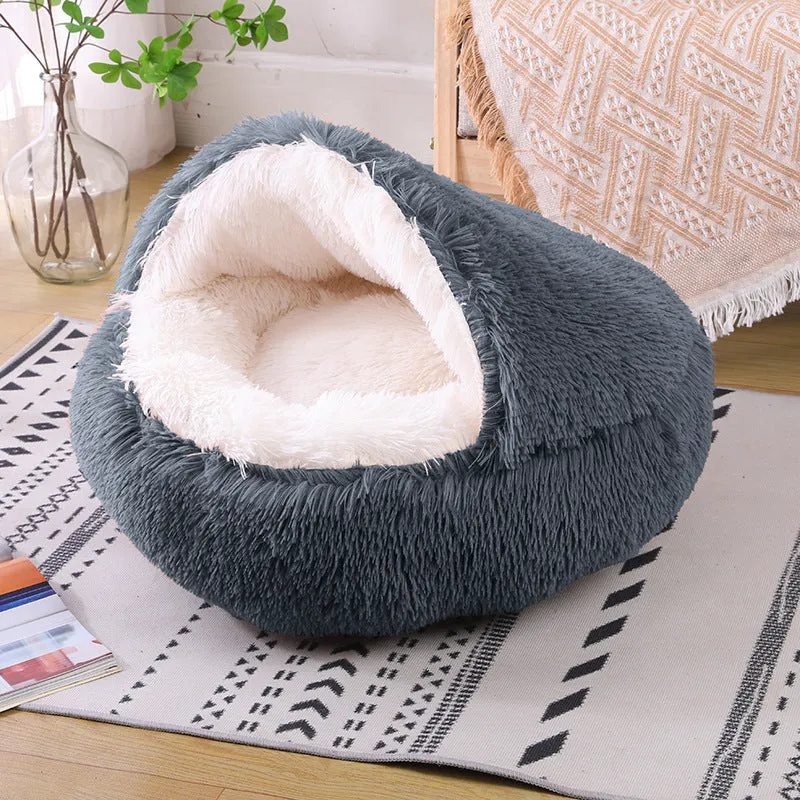 Waterproof cloth dog kennel in a semi-surrounded design showing gradient colour option