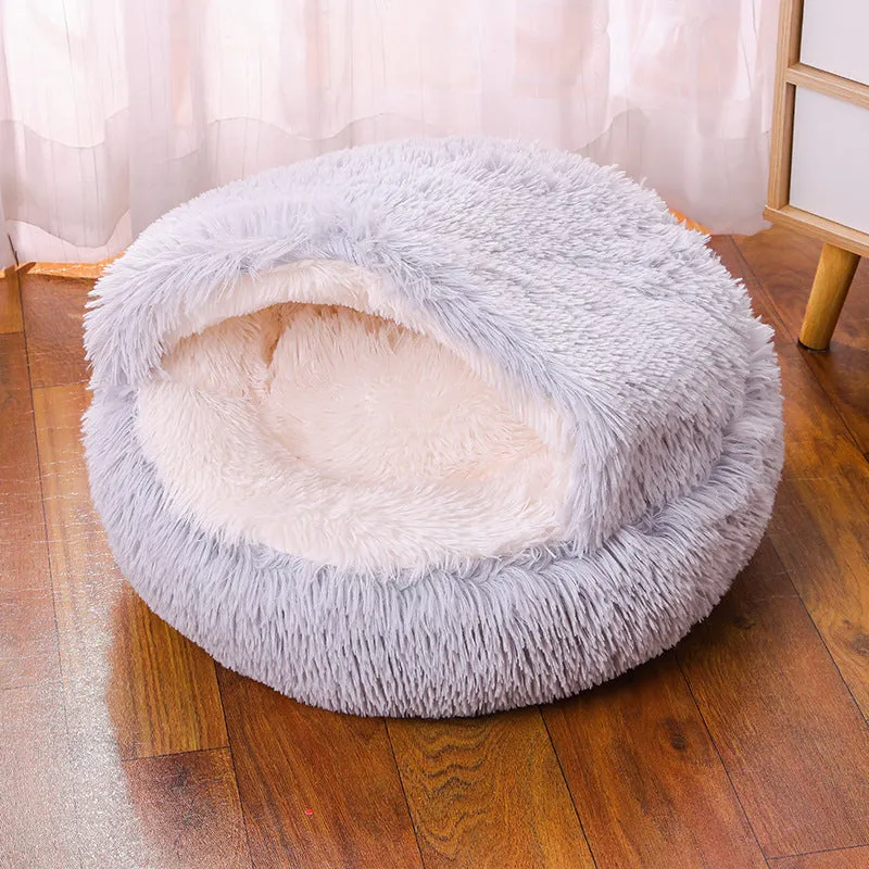 Waterproof cloth dog kennel in a semi-surrounded design showing gradient colour option
