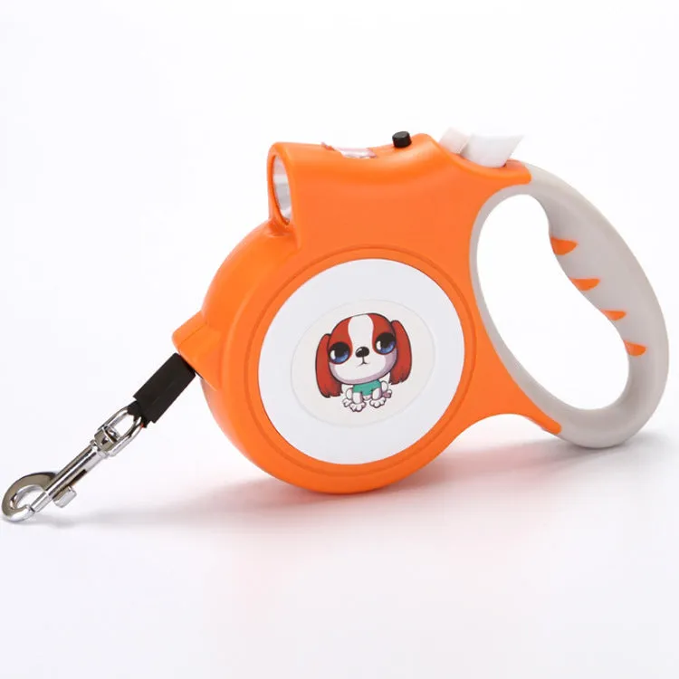 Automatic retractable dog lead with light in ABS material 5 metres long in blue