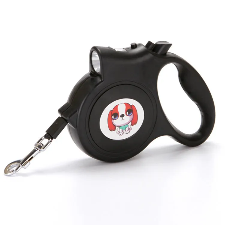 Automatic retractable dog lead with light in ABS material 5 metres long in blue