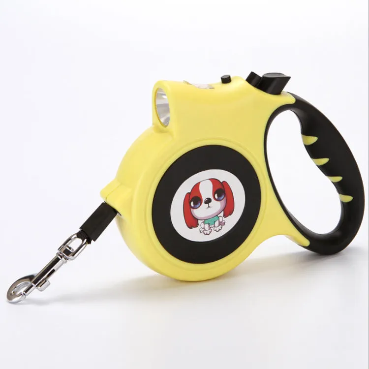 Automatic retractable dog lead with light in ABS material 5 metres long in blue