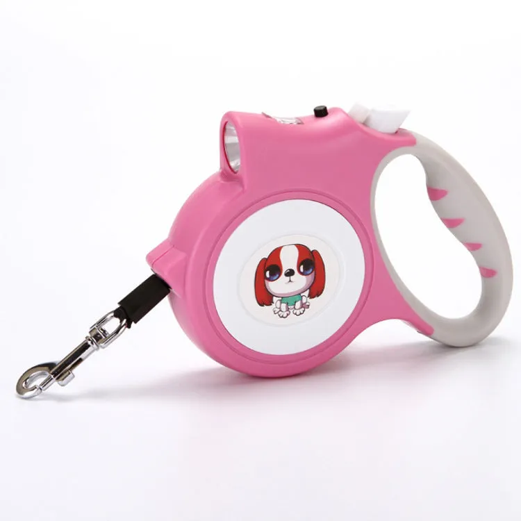 Automatic retractable dog lead with light in ABS material 5 metres long in blue