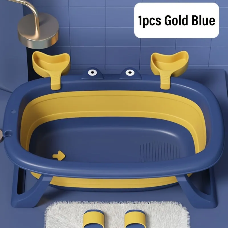 Foldable portable pet tub for washing cats and small dogs under 20 pounds in blue colour