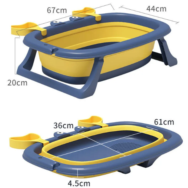 Foldable portable pet tub for washing cats and small dogs under 20 pounds in blue colour