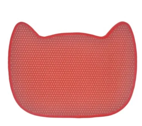 Pet litter mat non slip EVA anti skid 65x49 cm black cat floor mat