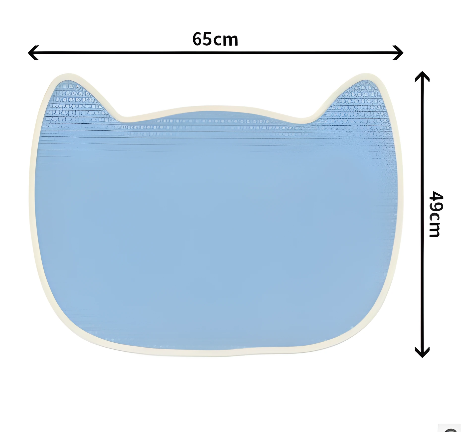 Pet litter mat non slip EVA anti skid 65x49 cm black cat floor mat