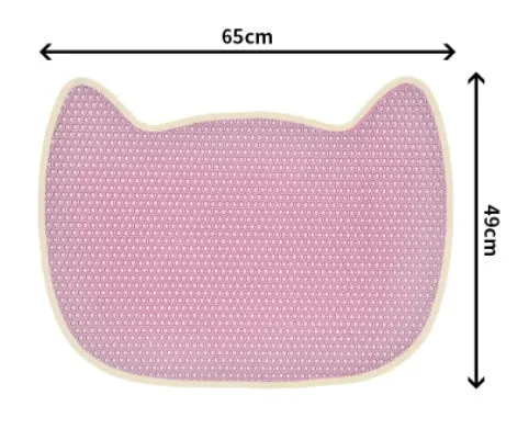 Pet litter mat non slip EVA anti skid 65x49 cm black cat floor mat