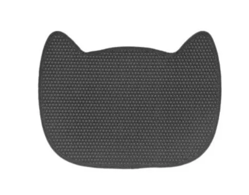 Pet litter mat non slip EVA anti skid 65x49 cm black cat floor mat