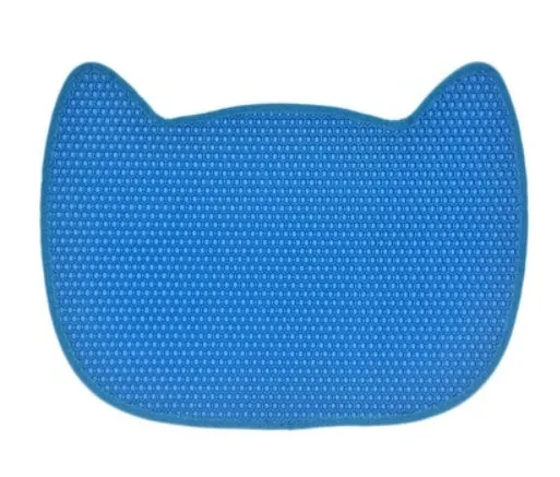Pet litter mat non slip EVA anti skid 65x49 cm black cat floor mat