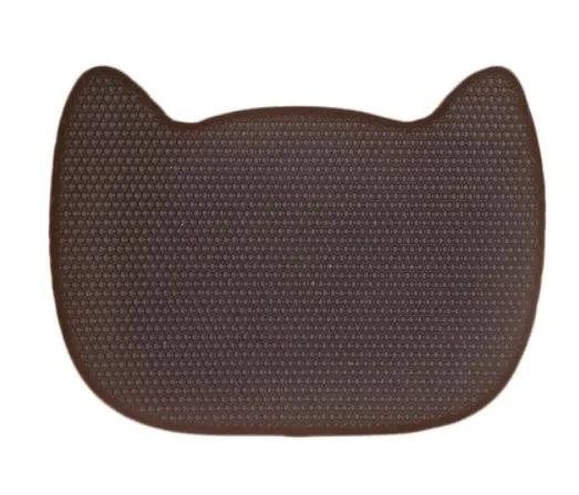 Pet litter mat non slip EVA anti skid 65x49 cm black cat floor mat