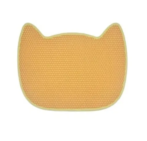 Pet litter mat non slip EVA anti skid 65x49 cm black cat floor mat