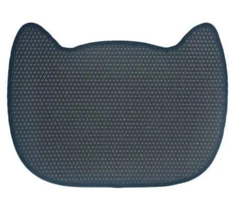 Pet litter mat non slip EVA anti skid 65x49 cm black cat floor mat