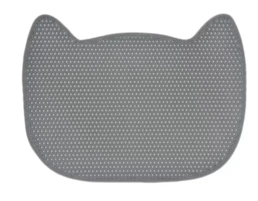 Pet litter mat non slip EVA anti skid 65x49 cm black cat floor mat
