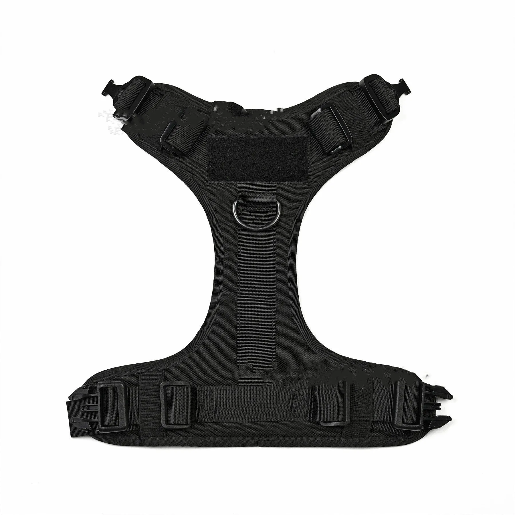 Nylon tactical pet vest with quick release metal buckles and thickened handle in army green colour