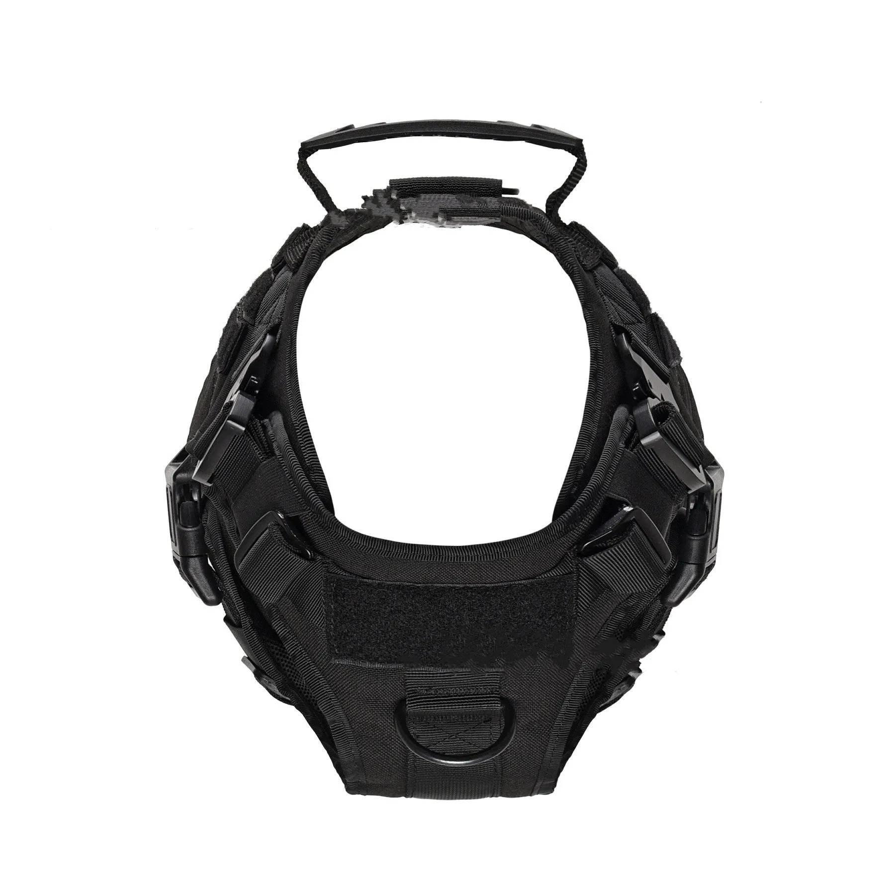 Nylon tactical pet vest with quick release metal buckles and thickened handle in army green colour