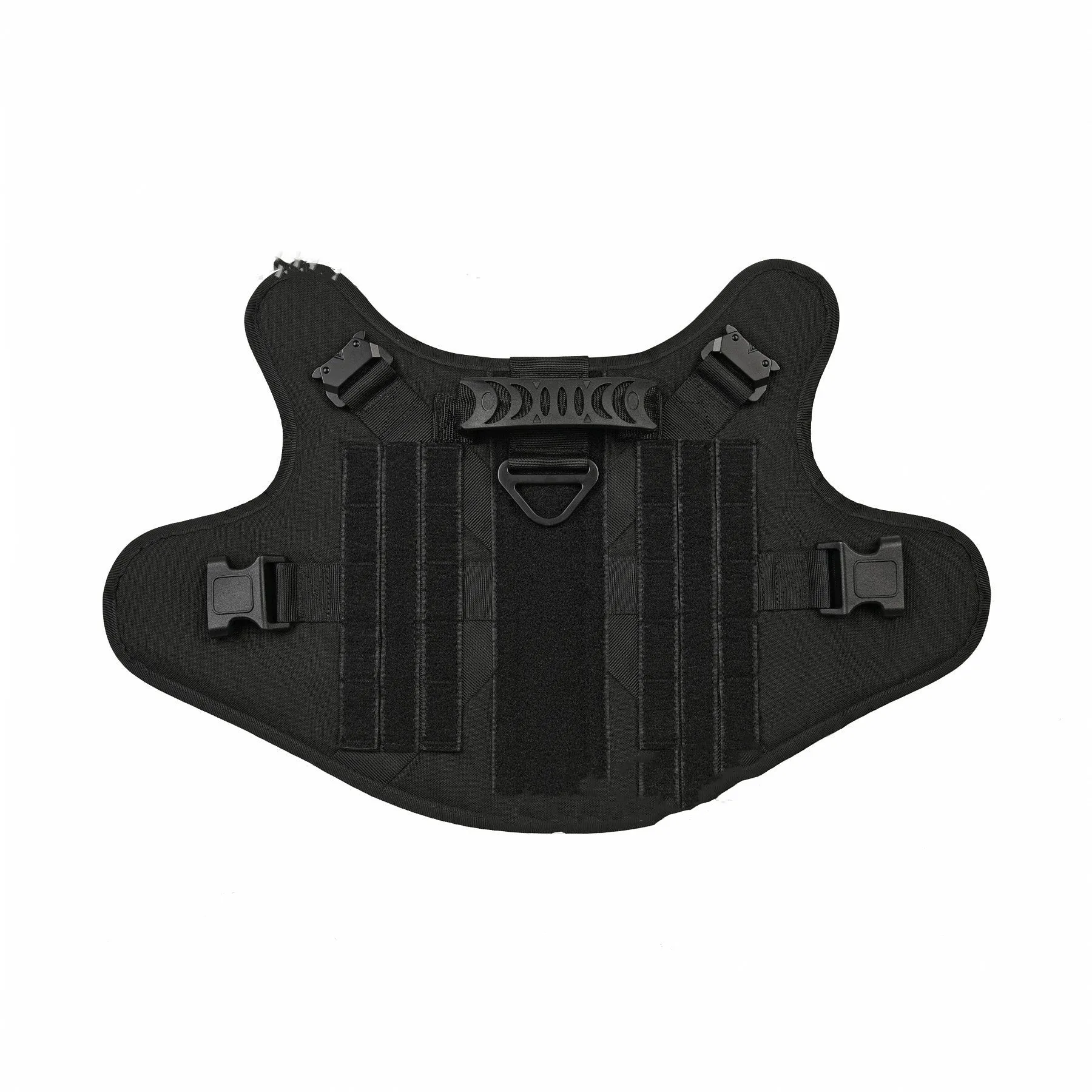 Nylon tactical pet vest with quick release metal buckles and thickened handle in army green colour
