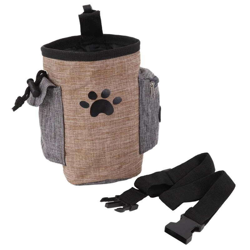 Compact pet belt bag in water blue with oxford fabric finish and clip-on belt loop, 17 x 13 cm size