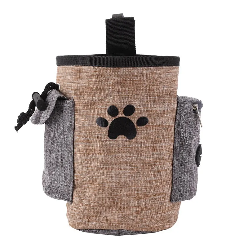 Compact pet belt bag in water blue with oxford fabric finish and clip-on belt loop, 17 x 13 cm size