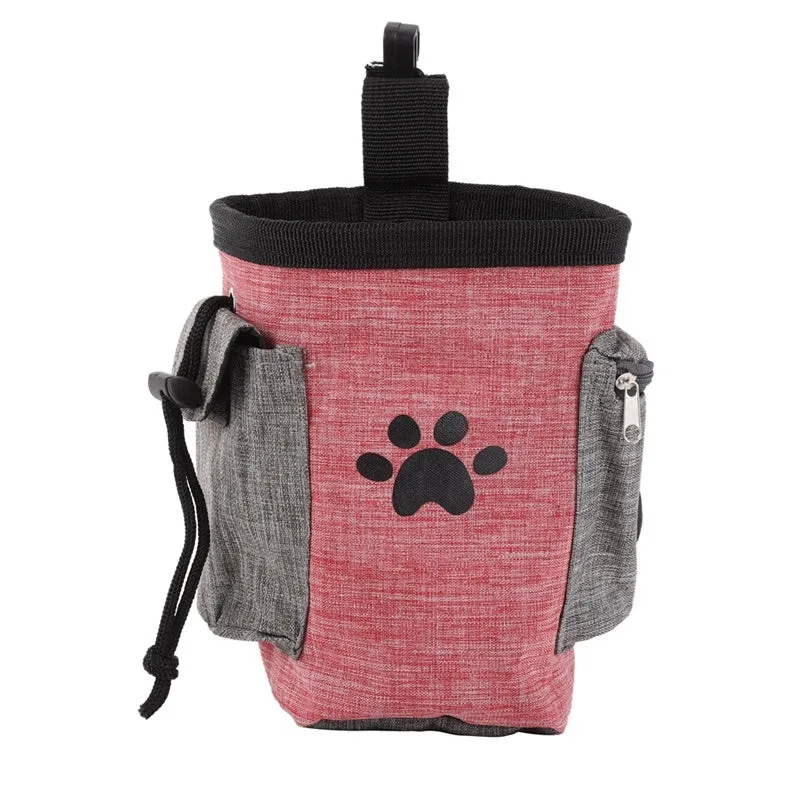 Compact pet belt bag in water blue with oxford fabric finish and clip-on belt loop, 17 x 13 cm size