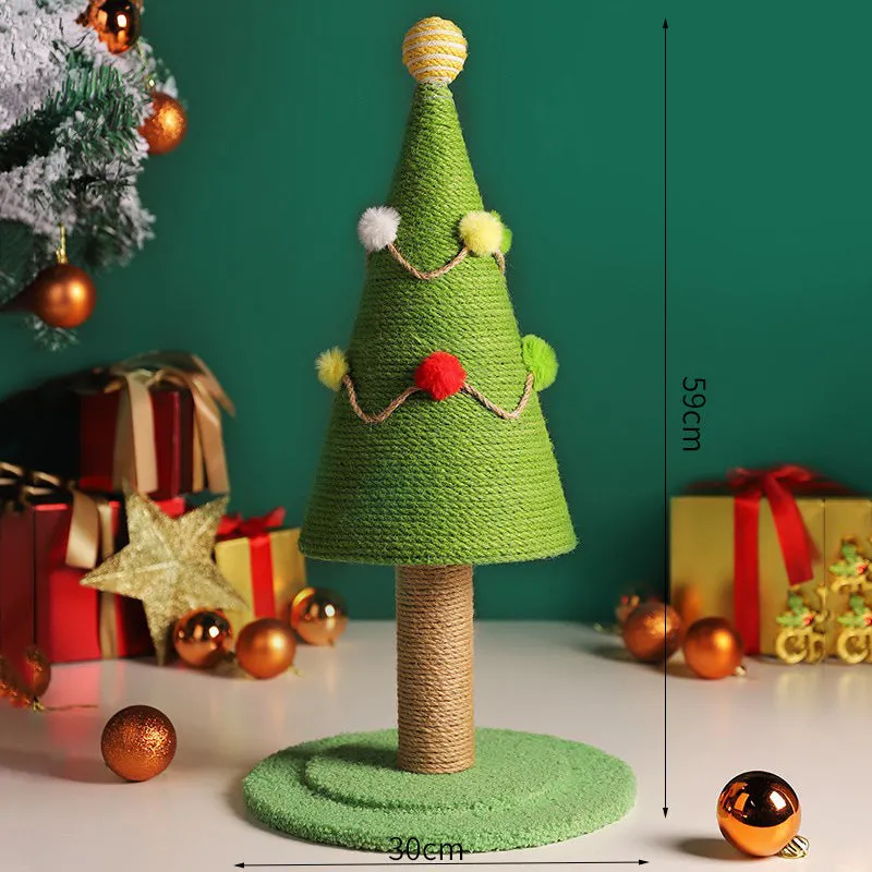 Christmas Minimalist Cat Climbing Frame, sisal, wear resistant, Christmas tree colour, fashion simple style
