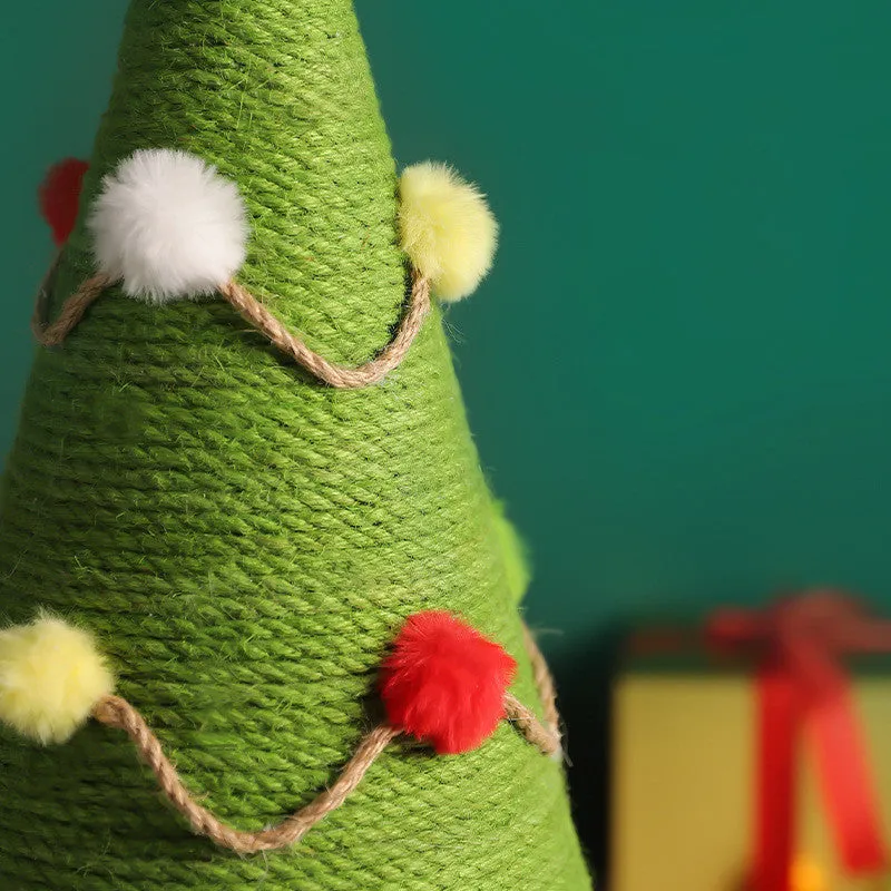 Christmas Minimalist Cat Climbing Frame, sisal, wear resistant, Christmas tree colour, fashion simple style