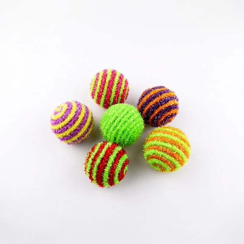Pet cat toy set with cat stick mouse and sisal ball in multicolor random assortment for indoor cats.