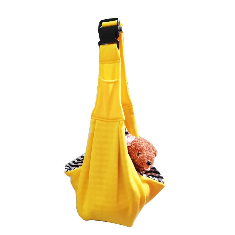 Folding cat carrier backpack shown in a colour option, with mesh windows and backpack straps visible.