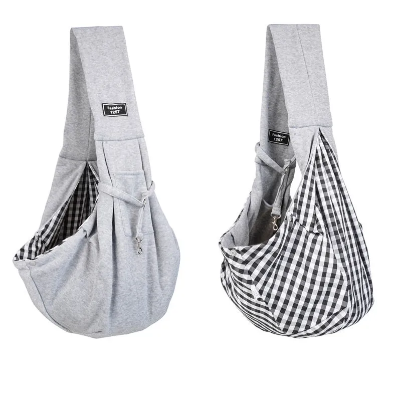Folding cat carrier backpack shown in a colour option, with mesh windows and backpack straps visible.